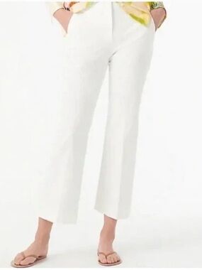 J. Crew Hayden Off White/Ivory Cropped Kick Flare Pants
